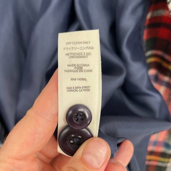 The Great. The Cabinmate Toggle Jacket Faux Shearling Greenwood Plaid size Large - Picture 13 of 13